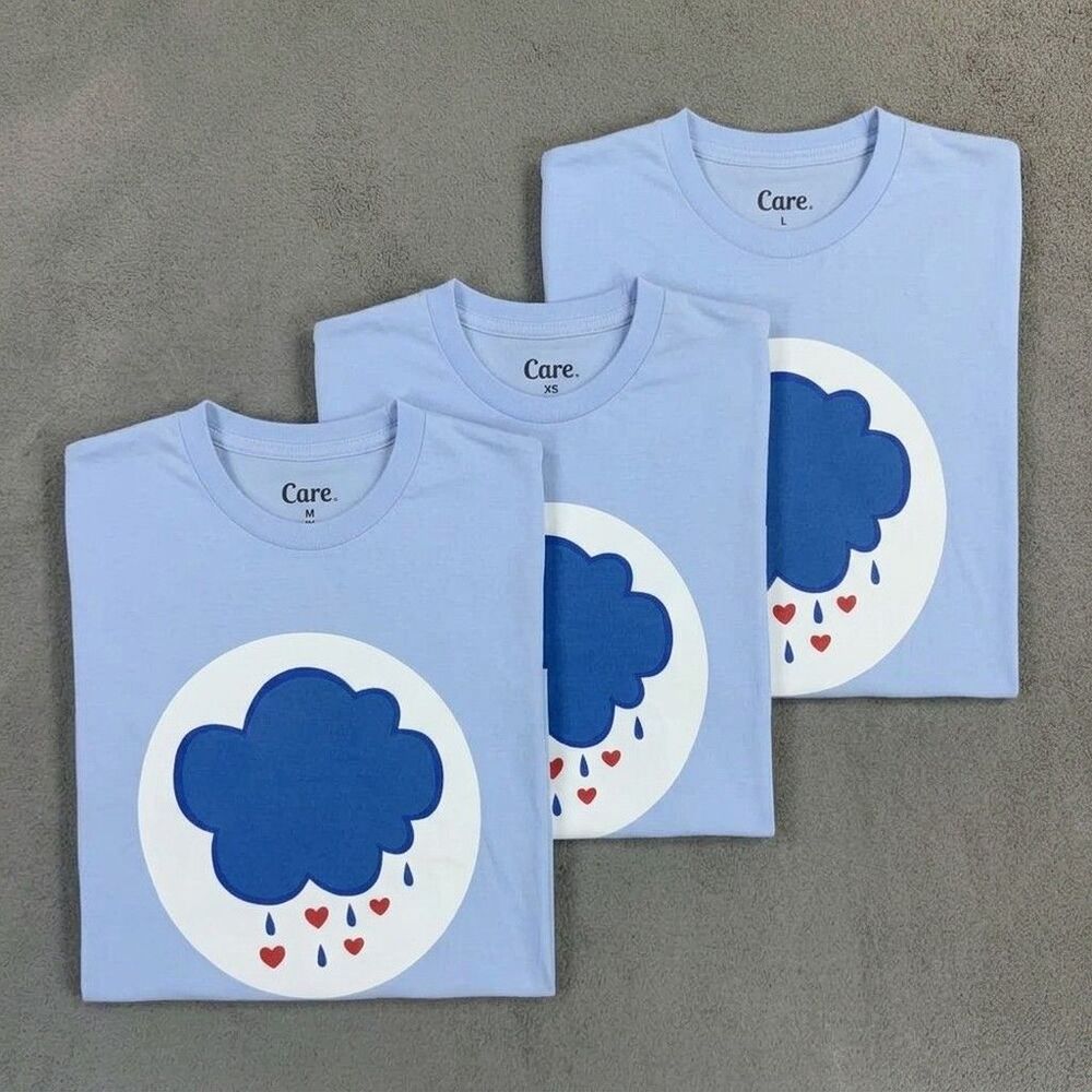 Care Bears Grumpy Bear Family Costume Shirt Lot 3XL XL XS Blue Halloween NWT